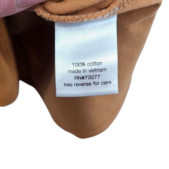 Elizabeth And James 100% Cotton Tan Midi Dress Medium EUC Relaxed Fit Breathable - Picture 4 of 4